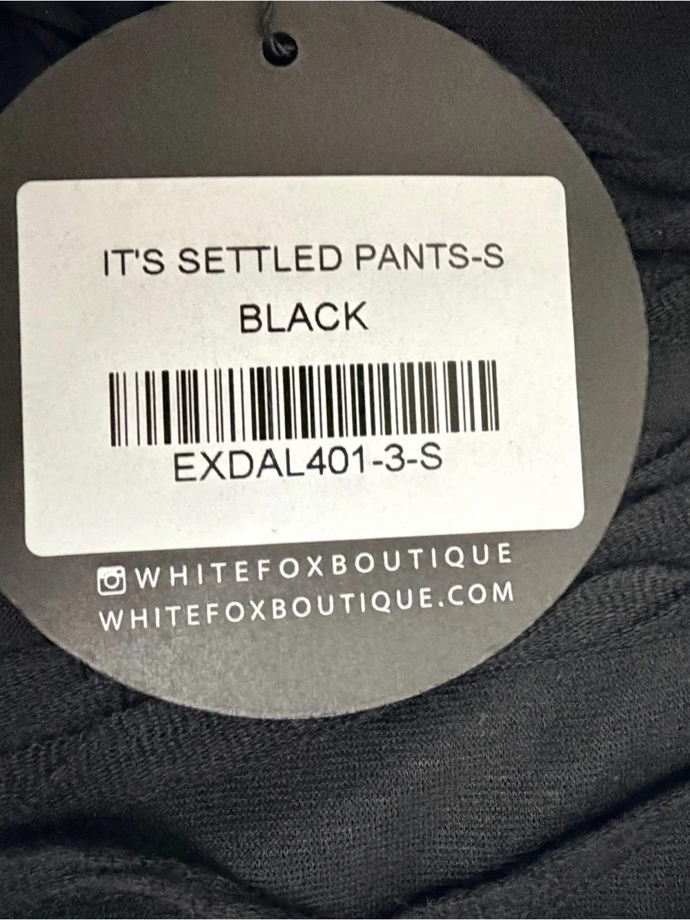 White Fox SHEER Black Textured Leggings